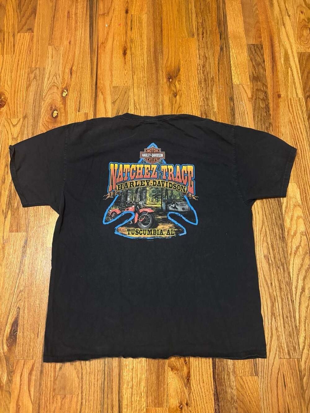 Harley Davidson Natchez Trace T-Shirt X-Large Black Tuscumbia AL 2012